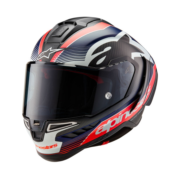 Alpinestars Supertech r10 team ece06/fim blk carb r/f d blue matt